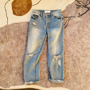 MOTHER boyfriend style ankle jeans